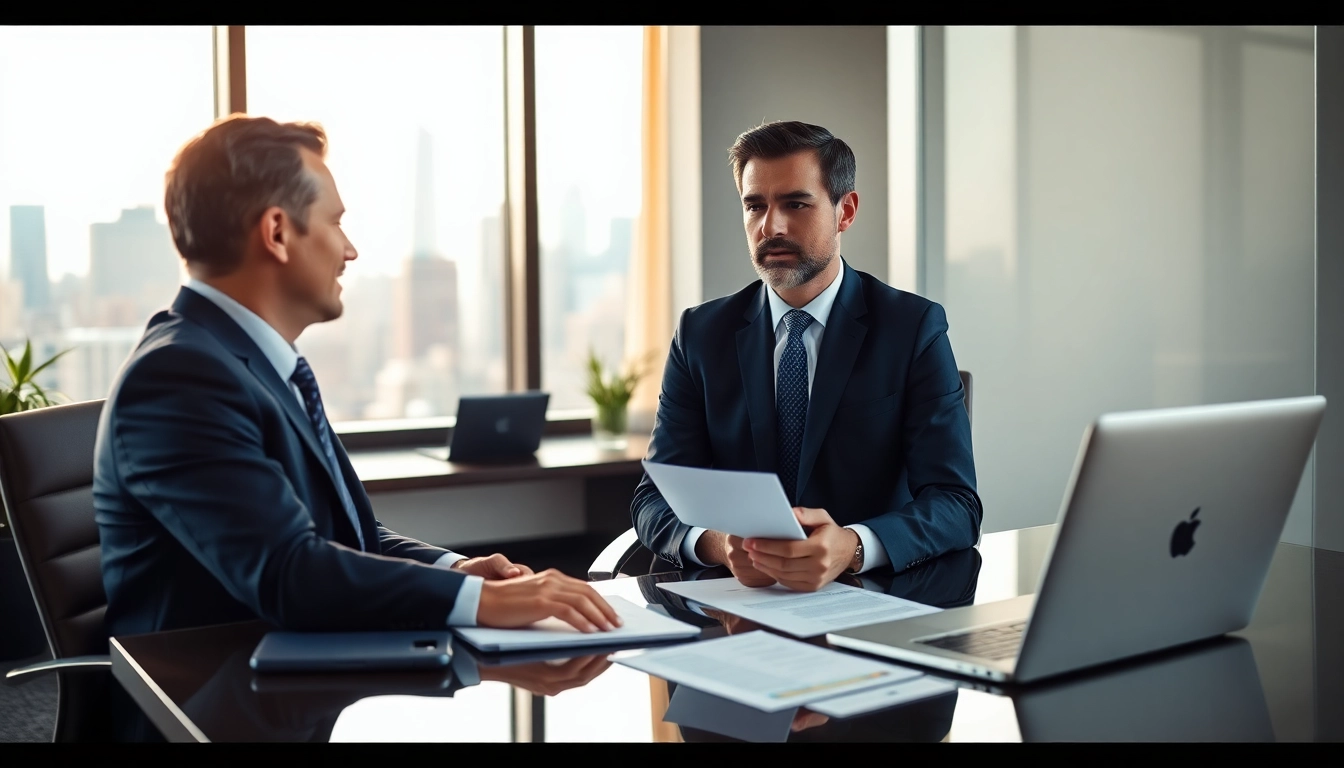 Consultation with a New York City Injury Lawyer discussing legal rights.
