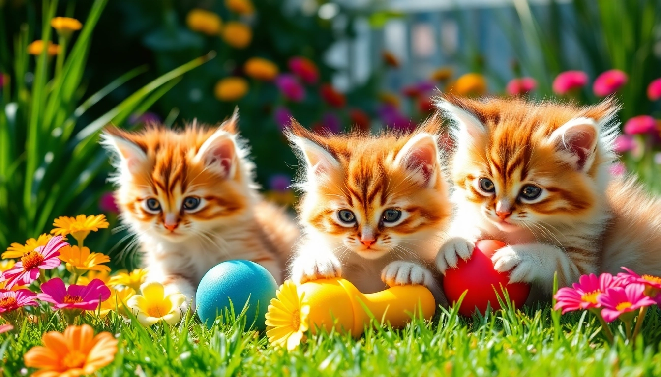 Maine Coon kittens for sale Bay Area playing in a vibrant garden filled with flowers.