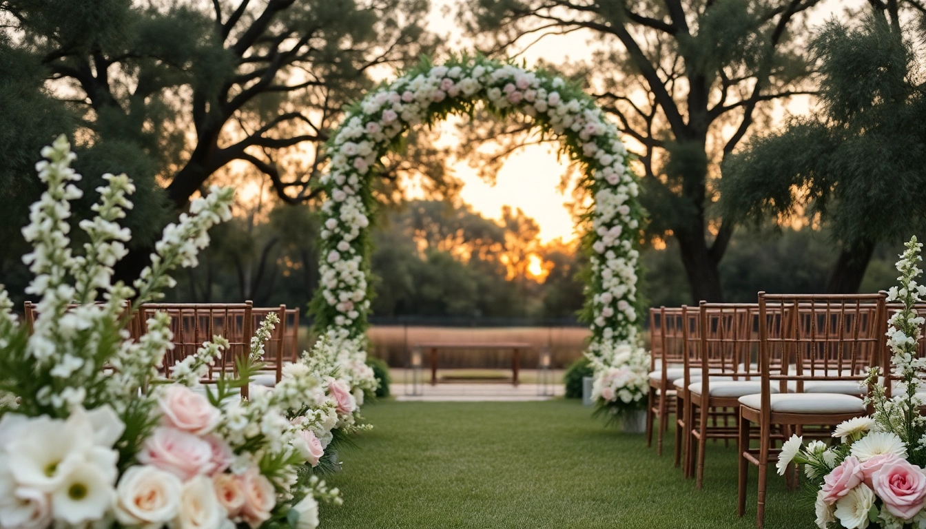 Stunning view of a Jacksonville Wedding Venue showcasing a romantic outdoor wedding ceremony setting.