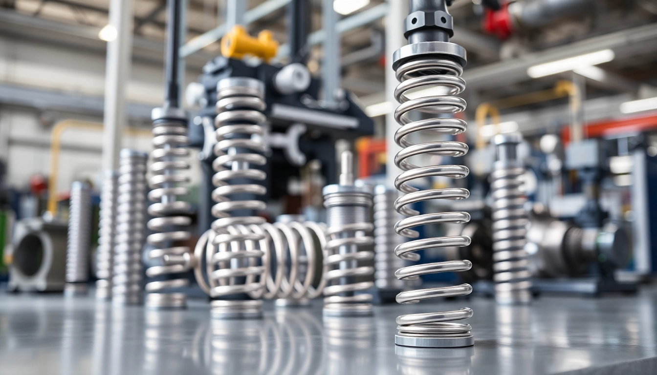 Gas Spring Supplier displaying high-quality gas springs in an industrial setting.