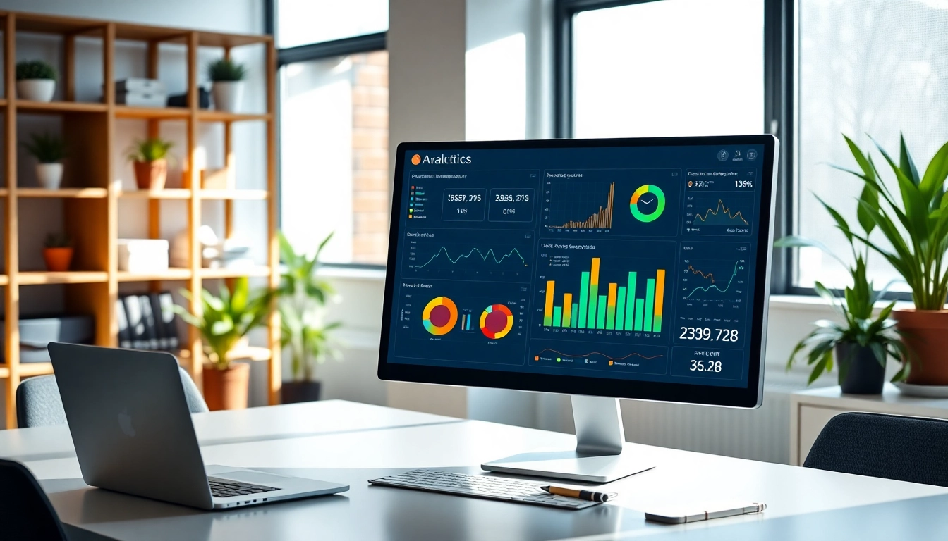 Streamlined view of order processing software dashboard in a professional office environment.