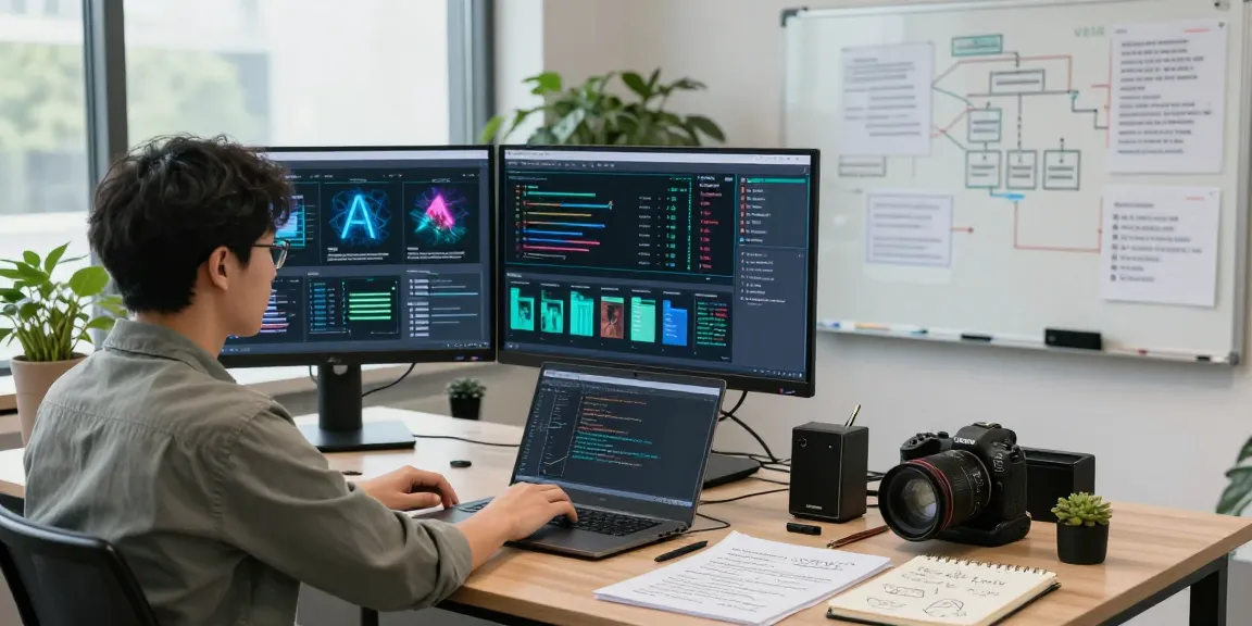 Detect AI image analysis in a modern tech workspace with data scientists examining graphical detection results.