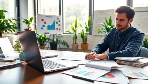 Engaging workspace showcasing Good Wolf Marketing strategy development.