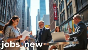 Showcasing diverse job seekers navigating careers in jobs new york, highlighting opportunity and ambition.