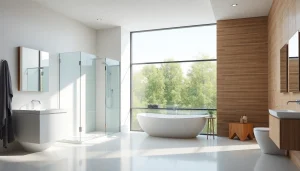 Erleben Sie hochwertige Badezimmerprodukte von sonni sanitär GmbH mit eleganter Duschwand und modernen Armaturen.