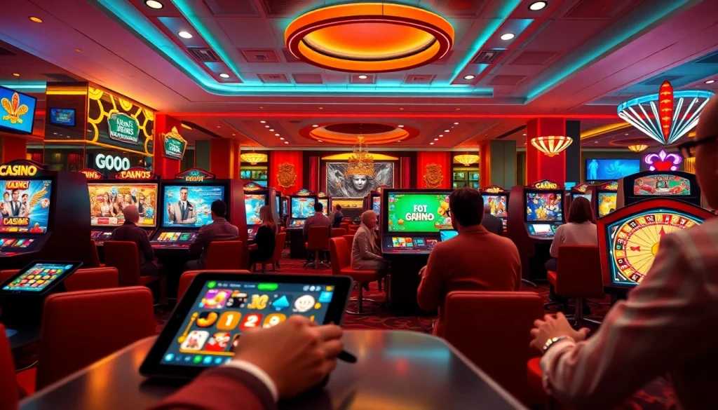 Vibrant online casino environment showcasing digital gaming experiences at https://whycazino.com with rich colors and modern technology.