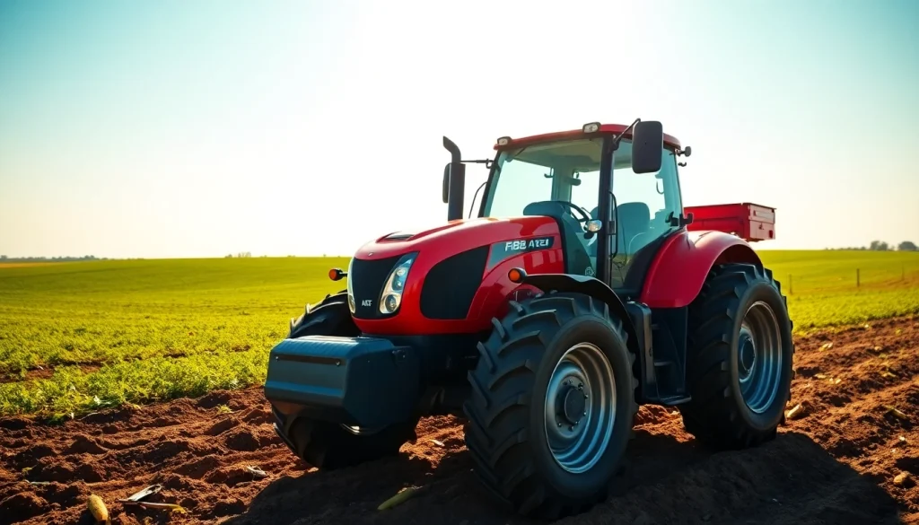 Reveal the AF88 tractor's power while working in lush agricultural fields.