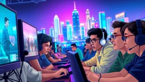 Permainan lapak303 game yang menampilkan pemain dalam suasana kompetitif dan penuh energi.