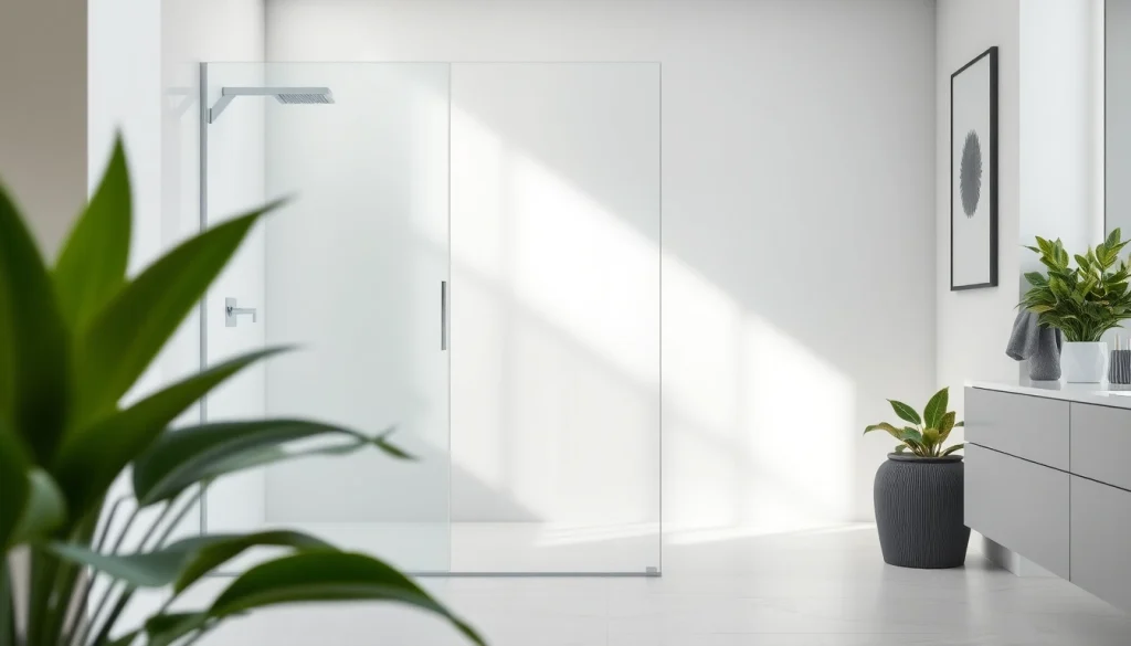 Installer une paroi de douche moderne dans une salle de bain élégante et lumineuse.