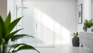 Installer une paroi de douche moderne dans une salle de bain élégante et lumineuse.