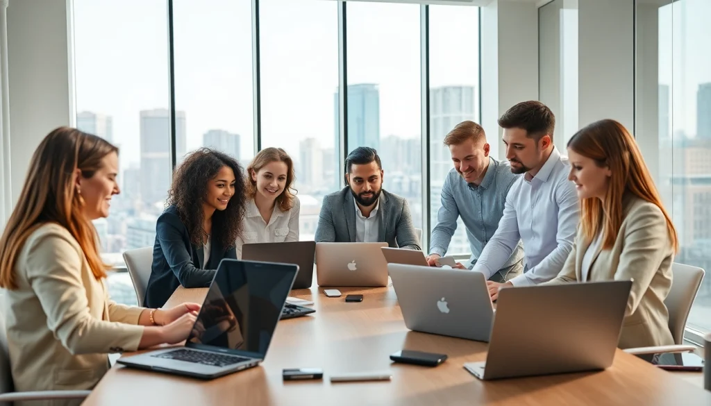 Showcasing a dedicated team working on Managed IT Services strategies in a collaborative office.
