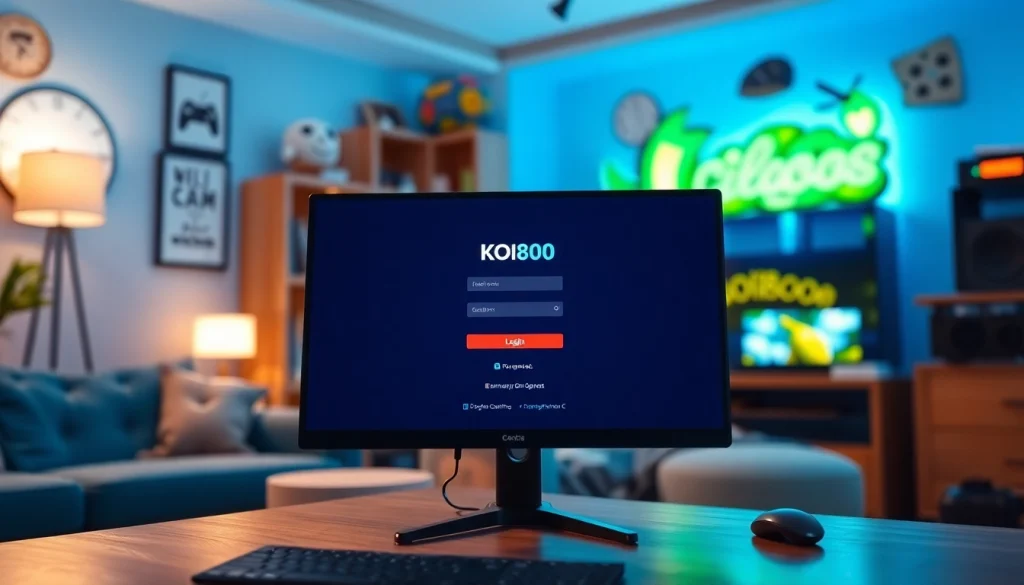 Masuk cepat melalui koi800 login dengan tampilan antarmuka modern dan warna cerah.