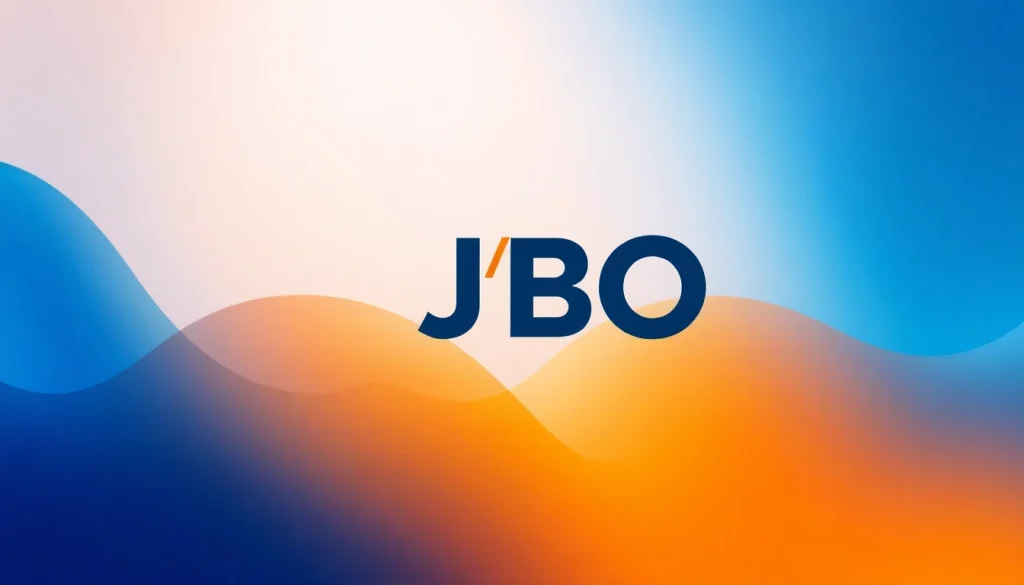 JBO logo design showcasing modern typography and vibrant colors for brand identity.
