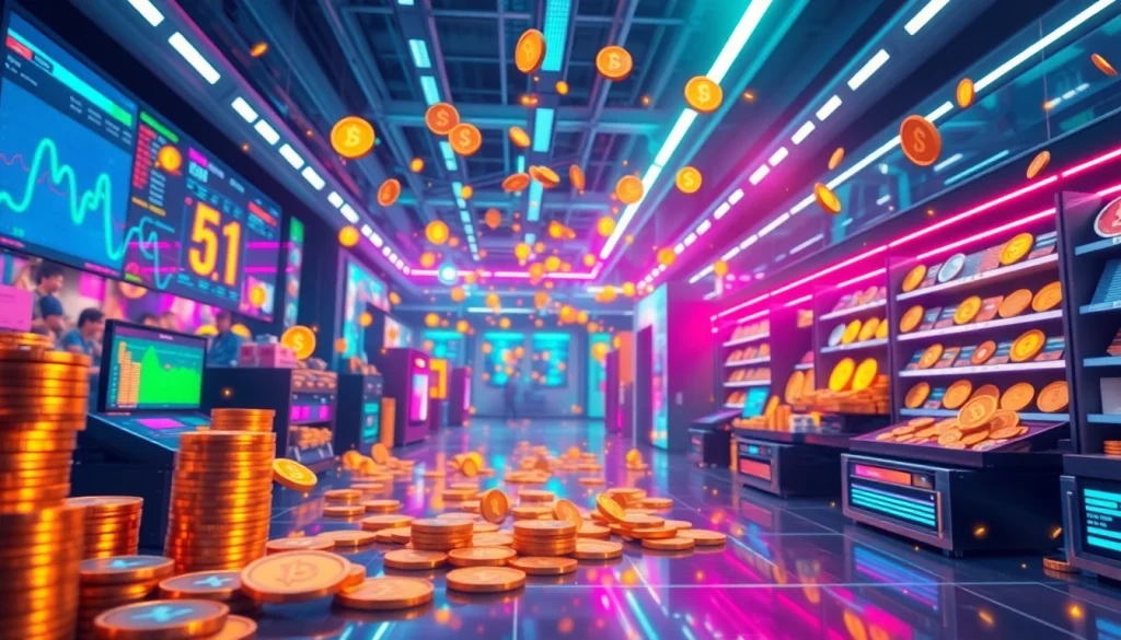 Trending Coins listing showcasing innovative digital assets in a vibrant crypto marketplace.