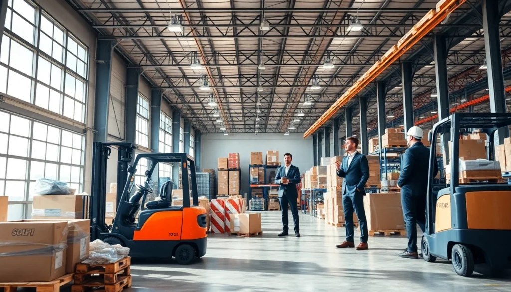 Streamline your logistics with 3PL services shown in a vibrant warehouse setting.