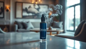 Oxva Liquid in an elegant vape setup, reflecting quality and tranquility.