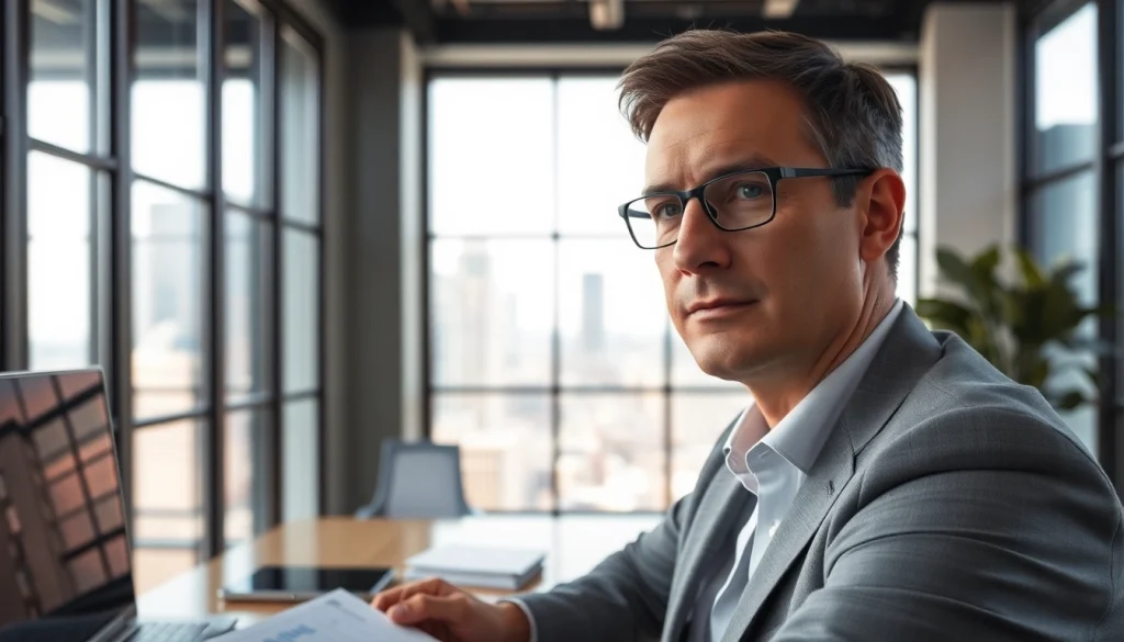 Analysieren von Finanzstrategien auf https://zukunftkapital.de mit einem Finanzberater in modernem Büro.