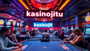 Aktivitas para pemain kasinojitu dengan suasana kasino mewah yang penuh energi