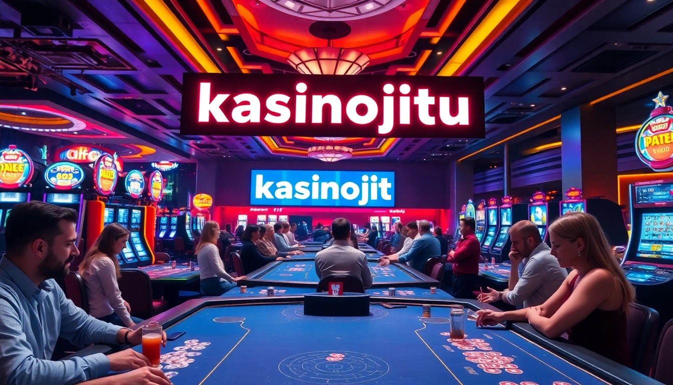 Aktivitas para pemain kasinojitu dengan suasana kasino mewah yang penuh energi