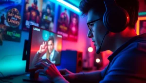 Masuk ke dalam permainan bensu4d login game dengan gamer fokus dan antusias di depan komputer