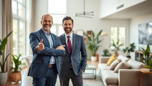 Showcase of real estate living room highlighting modern design features and inviting atmosphere.