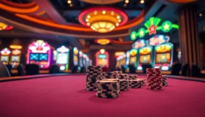 Experience high-stakes action at MM88 Vegas with professional gaming setups and vibrant casino ambiance.