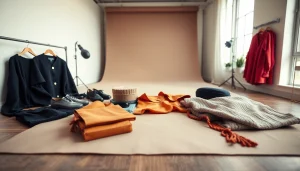 Professional e-commerce product photography showcasing vibrant clothing and accessories.