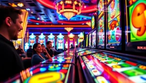 Masuk sayapbola login slot dengan pemain yang bersemangat di kasino.