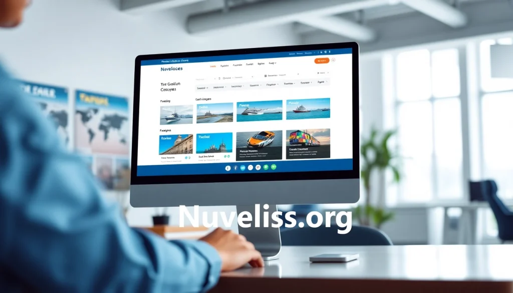 Nuvelios.org 플랫폼을 통해 여행 패키지를 설계하는 모습