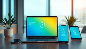 快连vpn下载 app interface displayed on digital devices for enhanced online security.