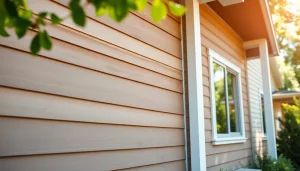 Showcasing fiber cement siding installation on a modern home highlighting durability and aesthetic appeal.