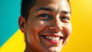 Stunning whatsapp profile photo with vibrant gradient background