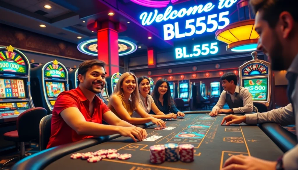 Join the excitement of high-stakes gaming at https://bl-555.io/ with vibrant slot machines and an engaging poker scene.