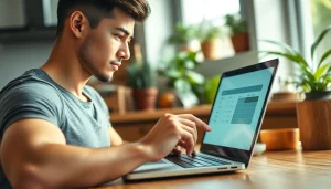 Calculate daily caloric needs with an interactive calorie calculator displayed on a laptop.