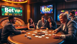 Người chơi đang tham gia bàn poker Bet VIP với những quân chip rực rỡ và bộ bài sống động.