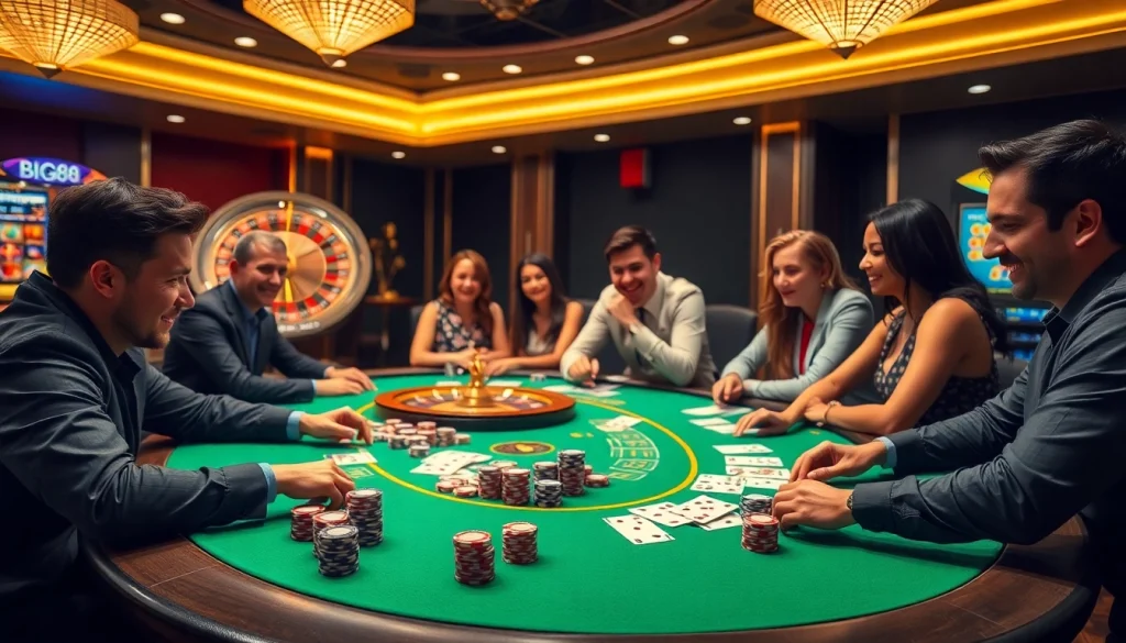 Experience high-stakes gaming at BIG88.BAR with vibrant poker action and exciting roulette.