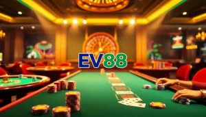 Experience the excitement of EV88 with vibrant casino games and luxury ambiance.