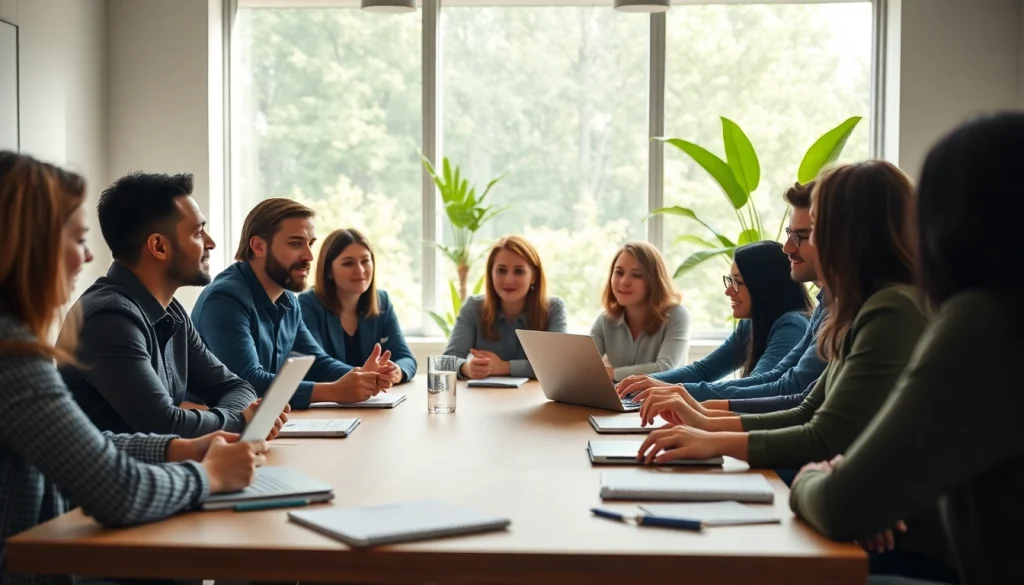 glownexis.com에서 마케팅 전략 회의를 진행하는 팀의 모습