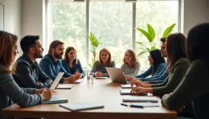 glownexis.com에서 마케팅 전략 회의를 진행하는 팀의 모습