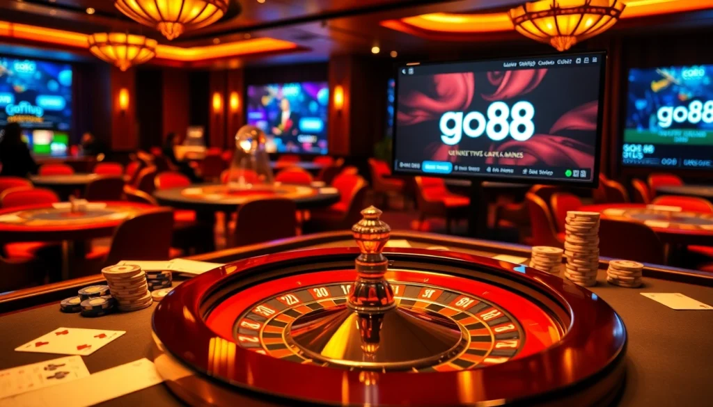 Players enjoying a thrilling game experience at a luxurious casino table at link go88.
