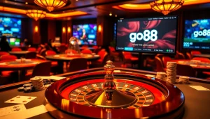 Players enjoying a thrilling game experience at a luxurious casino table at link go88.