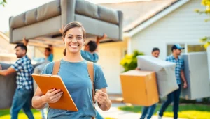 Clear junk removal service with https://myeasyjunkremoval.com team members in action, promoting their expertise.