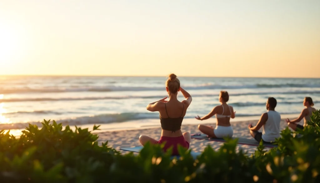 orbitnix.com에서 요가를 통해 힐링하는 평화로운 풍경을 보여줍니다.