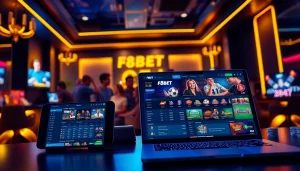 Interactive F8BET gaming interface showcasing online betting excitement.