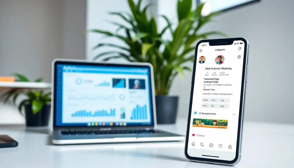 Boost engagement using an Instagram smm panel with analytics displayed on modern devices.
