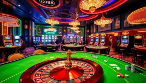 Experience the excitement of GO8 with captivating casino tables and vibrant slot machines.