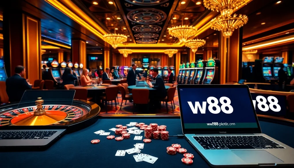 Người chơi tham gia tại các bàn casino trong khi khám phá liên kết W88 để các tùy chọn cược trực tuyến.