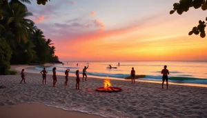 datanisle.com의 다양한 여행자들이 해변에서 즐기는 화창한 순간