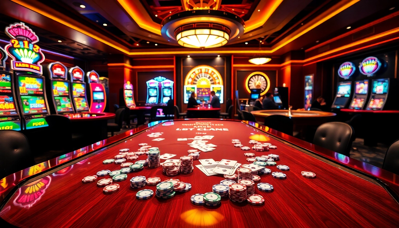 Exciting casino scene highlighting gameplay at https://bong99.pro/ with vibrant slots and dealer action.