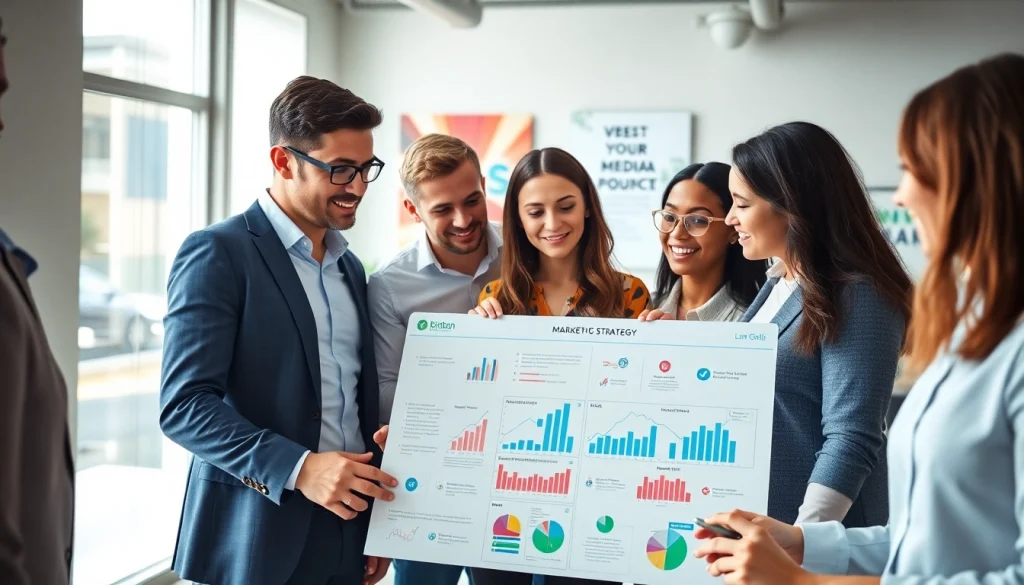 Engaged team discusses strategies at https://boost-social-media.com for effective social media marketing.